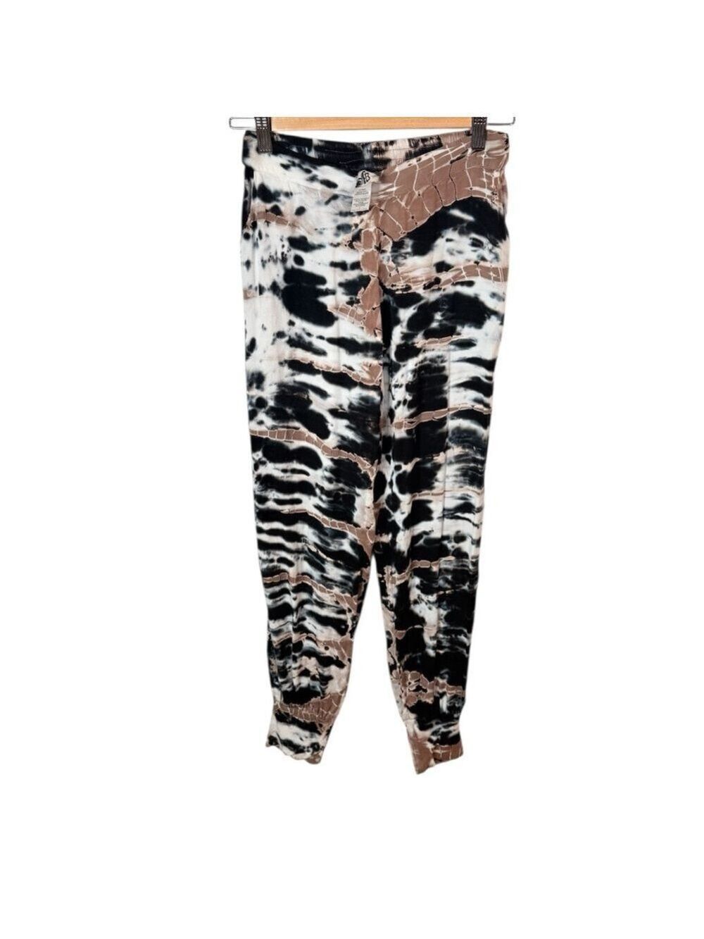 Young Fabulous & Broke Black Tan Tie Dye Jogger Small